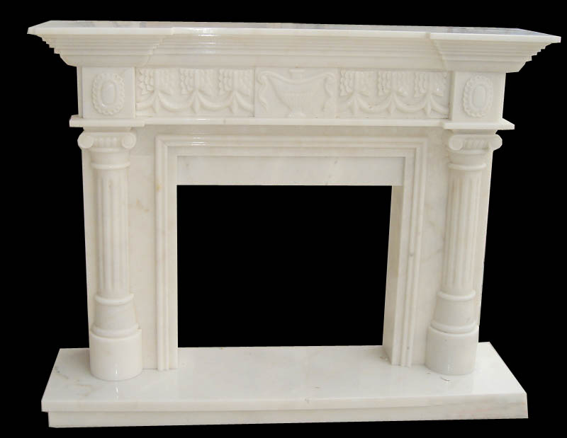 Beijing White Marble Fireplace Mantel