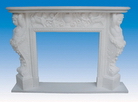 Marble Statue Fireplace Mantel