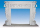 Marble Statue Fireplace 