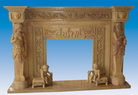Sandstone Statue Fireplace Mantel
