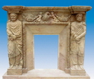 Sandstone Statue Fireplace Mantel