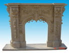 Stone Carved Fireplace 