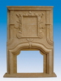 Carved Stone Fireplace