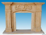 Carved Marble Fireplace Mantel