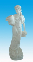 Carved Marble Angel Sculpture